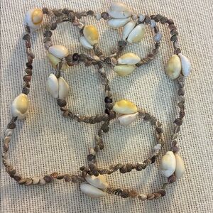 Vintage 36” Shell Necklace with Natural Tones